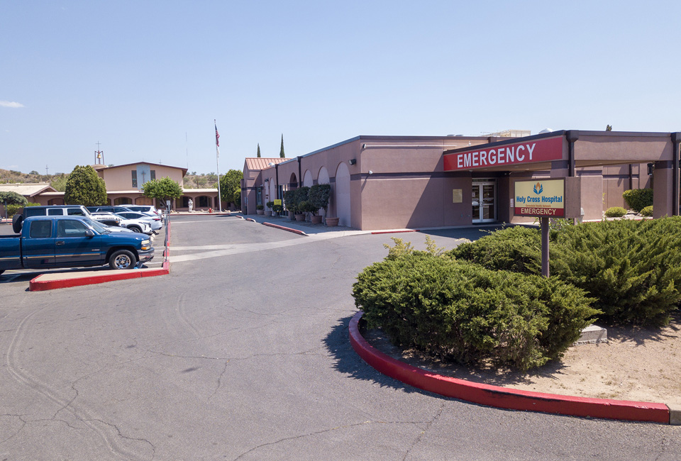 Exterior view of Holy Cross Hospital