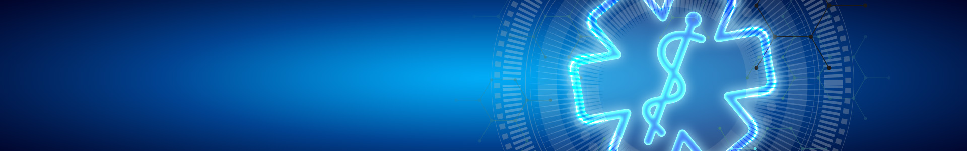 Blue medical symbol with digital effects