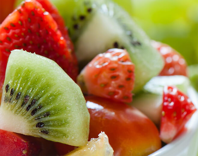 healthy fruit salad with kiwi
